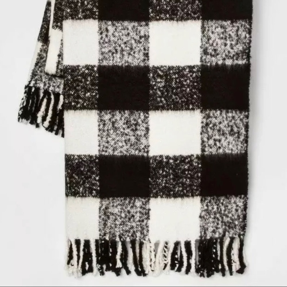 Threshold Buffalo Check Faux Mohair Throw Blanket